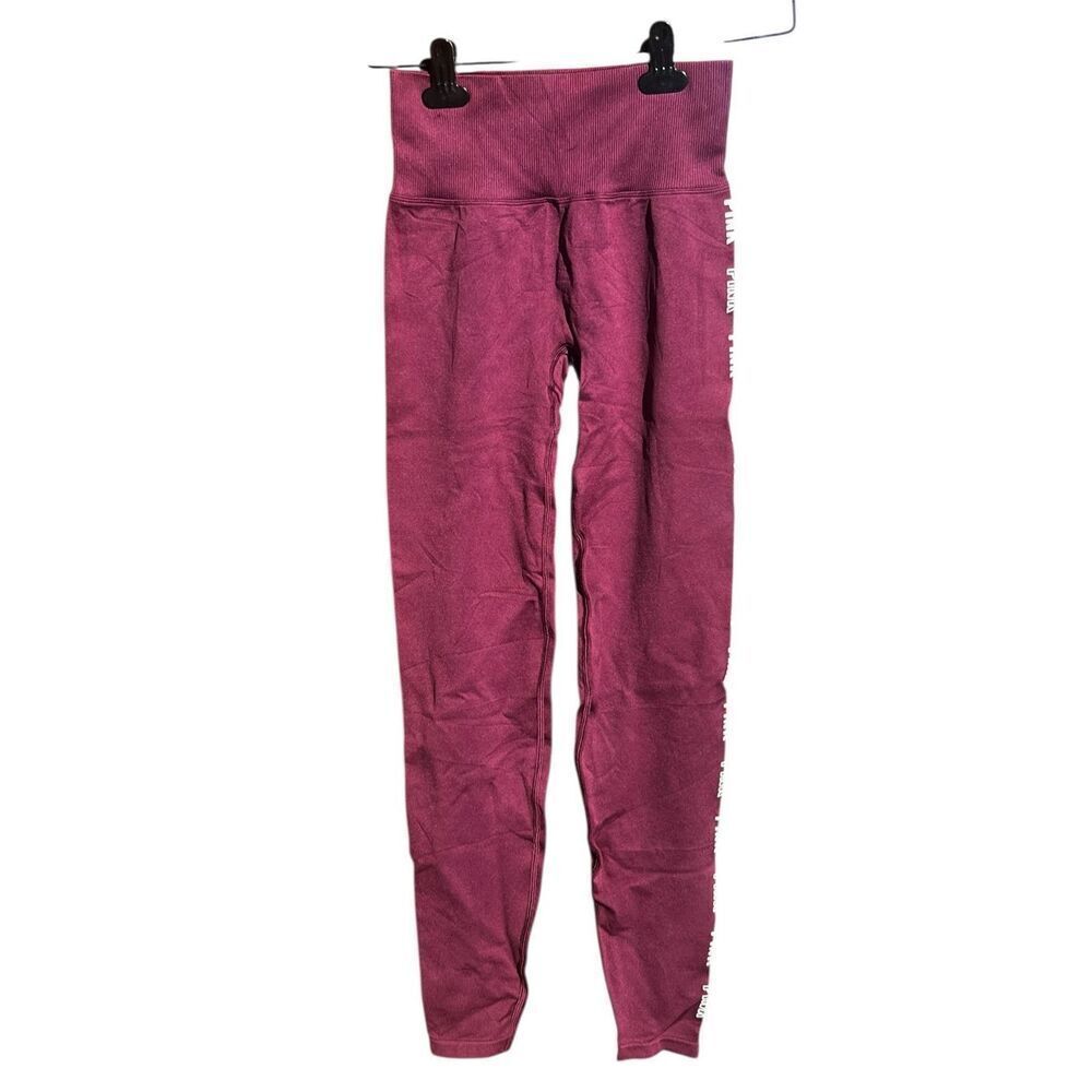 Victoria’s Secret Pink XS high waisted full length tight legging joggers maroon